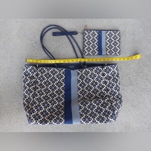 Extra Large Kate Spade Jacquard Fabric Tote with matching wristlet.